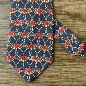 Savile Row Italian Silk Ornate Chain Pattern Men’s Necktie 
Classic length